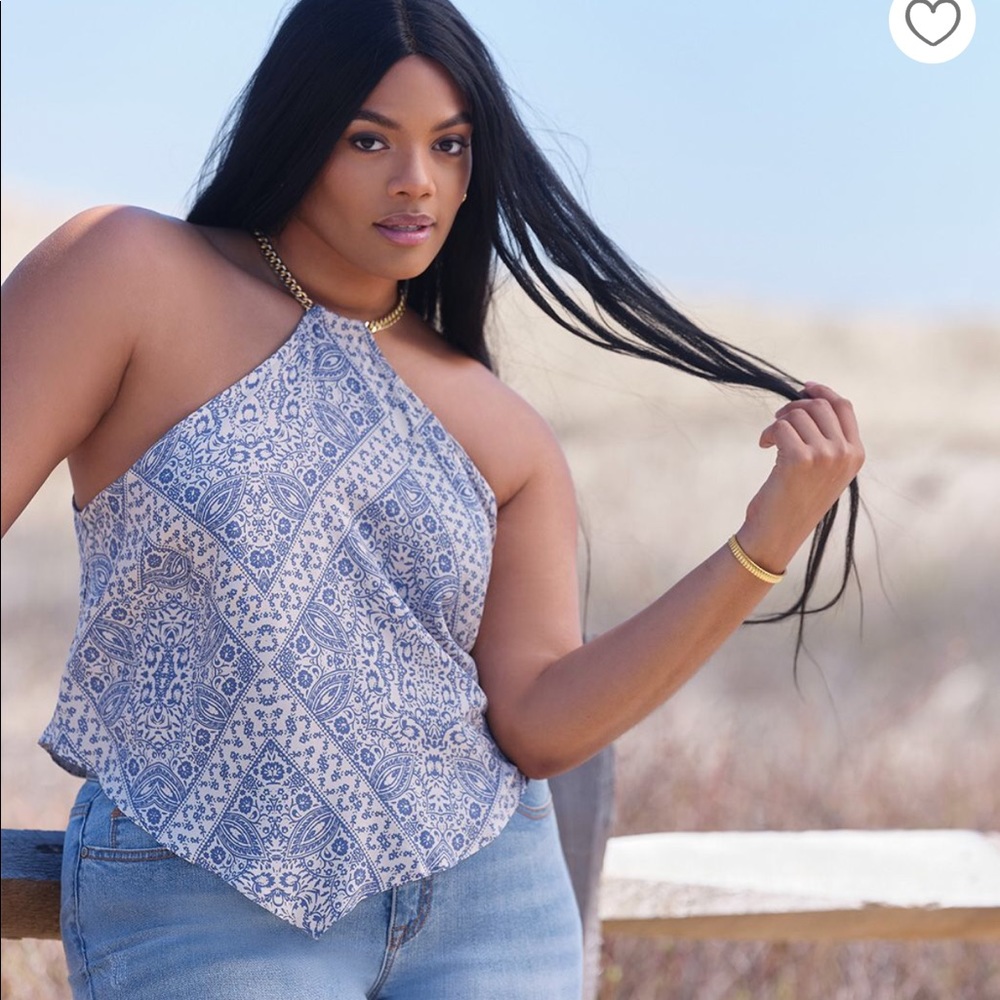 Halter scarf top